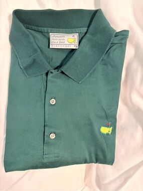 Slazenger Green Polo with Yellow & Red Augusta Logo (Authentic)